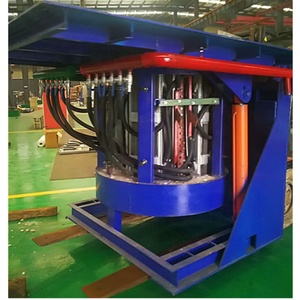 Hongteng 100kg 250kg 500kg 1T 2T di ferro di acciaio di alluminio piccolo metallo industriale forno di fusione a induzione forno - Product Image 2