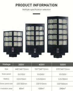 Lámpara Solar de Calle de Plástico para Exteriores de Alta Calidad, 120W, IP65, con Batería, Garantía de 5 Años, Control Remoto, Uso en Carreteras, LED - Product Image 3