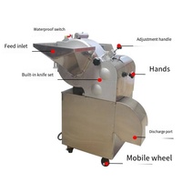 Commerciële volautomatische diepvriesvlees snijmachine, automatische fruit- en groentesnijmachine