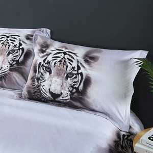 Ensemble de housse de <span class=keywords><strong>couette</strong></span> 3D <span class=keywords><strong>loup</strong></span> reine enfants adolescents thème animal décor couvre-lit ensemble de literie - Product Image 4