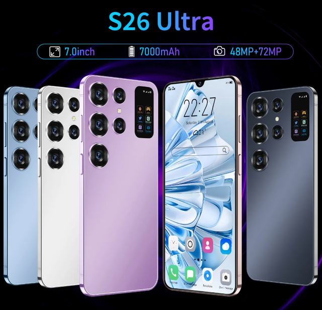 2026 New Popular 5g Smartphone S26ultra Unlock Android 13 6800mh Main Camera Cheap Gaming Phone
