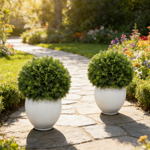 Planta Artificial Estilo Bonsái en Maceta Blanca de Plástico - Ecológica y Duradera de 60 cm para Decoración de Pascua y Sala de Estar - Product Image 2