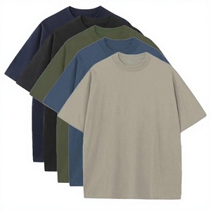 T-shirt décontracté oversize à épaules tombantes pour homme, 230 g/m², coton/fibre de bambou, respirant, écologique, haute qualité, prix réduit - Product Image 3