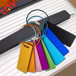 Bolsa de maleta de viaje de avión en blanco personalizada moderna con logotipo personalizado al por mayor etiqueta de equipaje de aluminio y metal para grabado - Product Image 6