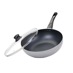 Non-Stick Frying Pan With Lid 28Cm Aluminum Cookware Set For Household Use - Product Image 1