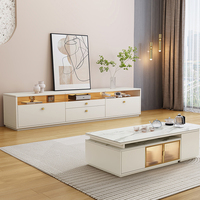 Mueble de TV Moderno en Color Madera Natural, Soporte de Suelo de Madera Maciza para Sala de Estar, Estilo Lujoso y Sofisticado, Muebles para el Hogar