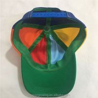 Gorra de Béisbol Infantil Barata al por Mayor, 100% Algodón, con Bordado 3D en Relieve de Hélice de Helicóptero, para Promoción, Colores Variados