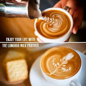 เครื่องตีฟองนมไฟฟ้าสำหรับกาแฟคาปูชิโน่เครื่องตีนมเหยือกตีฟองนมในครัวทำจากสเตนเลสสตีล - Product Image 6