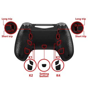 EXtremeRate Waterprint Remap Kit, Trigger Stops Button and Housing Shell Replacement for <b>PS4</b> <b>Controller</b> Upgrade Kit - Product Image 4