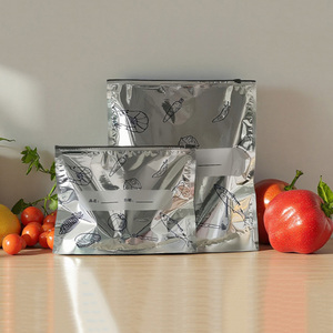 Sacs de conservation alimentaire en aluminium, rectangulaires, avec fermeture éclair, résistants au congélateur, spécifiques pour la viande, auto-scellants, pour utilisation au réfrigérateur - Product Image 2