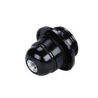 Tête de lampe demi-dent en bakélite E12 E14 E26 E27 support de lampe en plastique noir douille d'ampoule électrique rétro en bakélite autobloquante