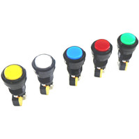 Tombol Mesin Game Arcade Bulat Pipih Plastik Chilong 30mm dengan Washer