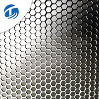 Maille métallique perforée hexagonale en aluminium