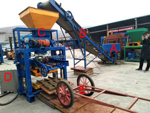 Máquina de moldeo de ladrillos Manual, máquina semiautomática de bloques de cemento y hormigón comprimida pequeña para hacer ladrillos, con generador, a prueba de agua - Product Image 4