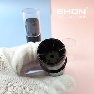 Round Empty Twist Up Lipstick Tube Black Plastic Lip Stick Container Clear Outer Cap Cosmetic Lip Balm Packaging Custom Logo - Product Image 4