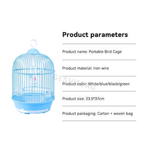 23.5*37cm Modern küçük Pet yuvarlak aşk kuş kafesleri fabrika toptan yetiştiriciliği kuş kafesleri - Product Image 3
