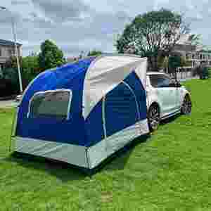 Tente de camping carrée double couche pour SUV, toutes saisons, imperméable, protection UV, auvent de coffre de voiture pour voyage en extérieur, en tissu Oxford - Product Image 4