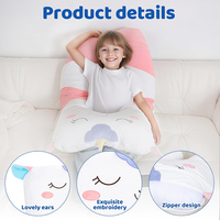 Oreillers longs en peluche en forme de U personnalisés de 47x23 pouces, oreiller géant en peluche licorne pour dormir, cadeau pour garçons et filles
