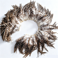 Graue Chinchilla-Sattelfedern Hahnen-Sattelhackle Fliegenbindematerial für handgemachte Fliegenköder-Accessoires Wildforellen-Streamer