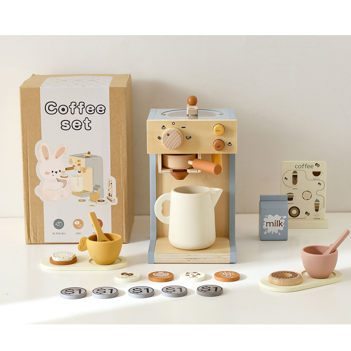 Wooden Coffee Maker Toys for Kids preview 4