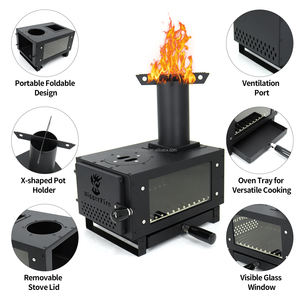 Poêle à bois multifonction Portable Camping Outdoor <span class=keywords><strong>Pizza</strong></span> BBQ Stove avec four - Product Image 5