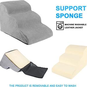 Rampa para perros de 3 niveles, parte inferior antideslizante, extraíble, ecológica, para cama, escaleras para mascotas, escaleras ortopédicas de lujo de tres pasos, escaleras para perros de espuma viscoelástica - Product Image 6