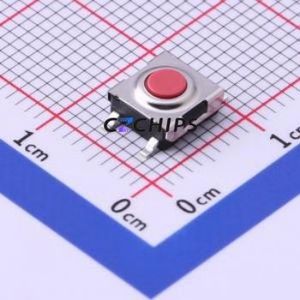 DTSMW-66R-Q-T/R Tactile Switch SMD Switch Single Pole Single Throw Round Button 2.6N Vertical Mount - Product Image 1