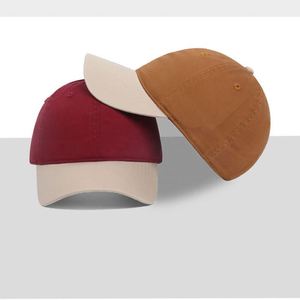 Casquettes en coton à 6 panneaux avec broderie personnalisée de haute qualité, couleur contrastée, mode unisexe, casquette de baseball bicolore pour papa - Product Image 3