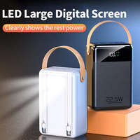 Chargeur portable Oraimo 100000 mAh haute capacité QC 22.5W avec lampe torche, batterie externe 80000 mAh à charge rapide avec câble