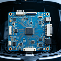Carte de contrôle PCBA pour friteuse à air à écran tactile TFT, carte de circuit numérique pour friteuse à air, assemblage de PCB personnalisé OEM pour pièces de friteuse à air intelligente