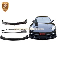 Mise à niveau vers Com-mas Style lèvre avant diffuseur arrière jupes latérales Kit de carrosserie pour Porsche Panamera 971 Facelift Dry Carbon Fiber Bodykit