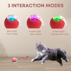 Electric Silicone Gel Rolling Ball for Cats & Dogs-Luminous Interactive Boredom-Busting <b>Bite</b>-Resistant Pet Toy - Product Image 3