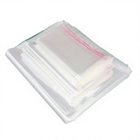 Emballage transparent personnalisé avec logo imprimé pour bijoux, cosmétiques, vêtements, en PP et OPP, avec fermeture autocollante en cellophane, fournisseur OEM