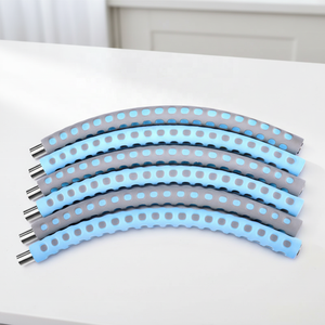 CHENGMO SPORTS Équipement de fitness : Anneau de hula en acier inoxydable lesté et détachable <span class=keywords><strong>pour</strong></span> adultes, <span class=keywords><strong>pour</strong></span> la perte de poids et l'exercice - Product Image 4