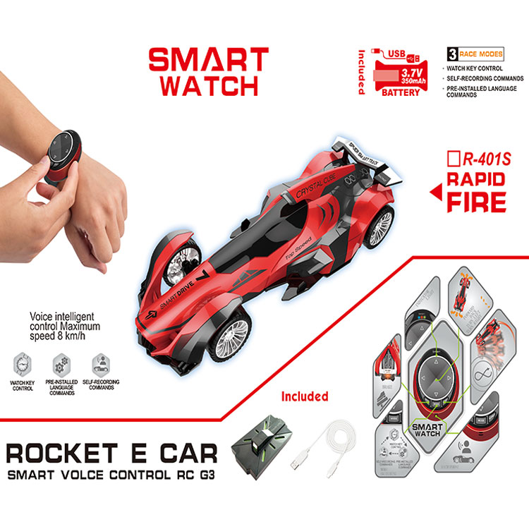 New Christmas gifts customized smart watch remote control car voice Rocket Racing Formula 1 car rc - Product Image 4