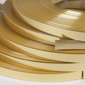 Bande d'étanchéité de bord en PVC or et argent brossé Miroir de surface brossé Bande thermofusible Rubans adhésifs de bordure - Product Image 2