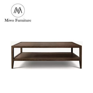 Fransız çağdaş Modern antika eski klasik oturma odası merkezi sehpa otel mobilya meşe dikdörtgen kokteyl masası - Product Image 3