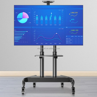 Carrito de TV extraíble de 32-75 "Youbei, soporte de TV móvil de acero laminado en frío con soportes, función LCD, carrito de TV fácil de mover