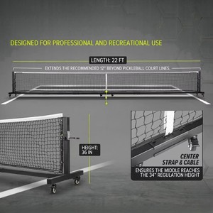 Xách tay pickleball <span class=keywords><strong>Net</strong></span> cho đường lái xe-22ft chính thức quy định kích thước pickleball netswith bánh xe, Tòa Án đánh dấu mang theo túi - Product Image 2