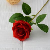 Einzelne Flanell Rose Blumen Heimdekoration Hochzeit Hotel Valentinstag Geschenk Seidenblume