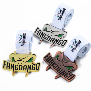 Medallas personalizadas oro plata Cooper aleación de zinc Metal esmalte suave medalla 3D dibujos animados <span class=keywords><strong>cocodrilo</strong></span> diseño en forma de medallas para personalizar - Product Image 1