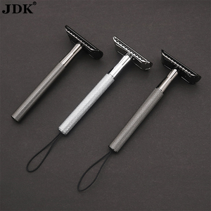 Rasoirs <span class=keywords><strong>de</strong></span> sécurité OEM <span class=keywords><strong>Rasoir</strong></span> en métal coloré réglable à double tranchant pour femmes avec petite poignée - Product Image 2