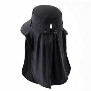 <span class=keywords><strong>Chapeau</strong></span> <span class=keywords><strong>de</strong></span> soleil d'été à visière large avec protection UV et écran facial pour le cyclisme - Product Image 6