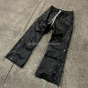 Мужские брюки-карго из нейлона с широкими штанинами - Product Image 4