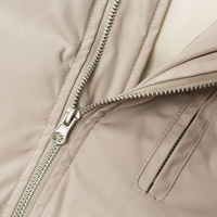 Blouson bomber matelassé coupe-vent uni beige multi-zippé pour homme, idéal automne et printemps, OEM ODM