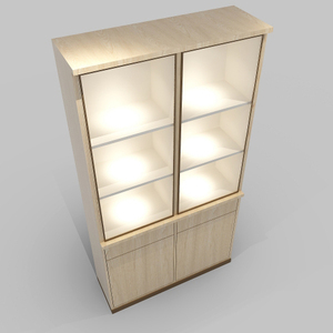 Espositore per gioielli in legno antico con illuminazione a LED su misura per la vendita al dettaglio di mobili e gioielli per cassetti - Product Image 3