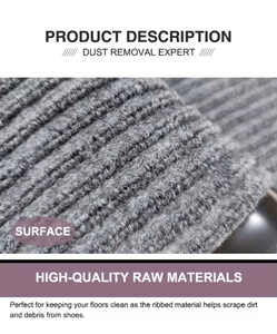 พรมเช็ดเท้า MD MD-R715 สำหรับใช้ภายนอก/ภายในอาคาร ผลิตจากไนลอนแบบไม่ลื่น ขนตัดแบบหนา 3-7 มม. ด้านหลังเคลือบพีวีซี ซักเครื่องได้ ผลิตตามสั่ง - Product Image 5