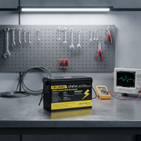 Batterie de stockage d'énergie LiFePO4 12V 24V 100Ah 200Ah 300Ah 6000+ cycles avec BMS pour applications solaires, VR, marines et de secours domestique