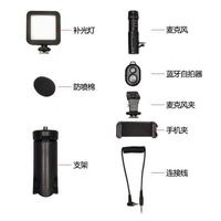Kit de vlogging professionnel, équipement de vlogging, microphone à condensateur, réduction du bruit, lumière LED de remplissage, trépied portable