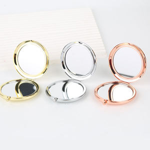 Stock Custom Logo Metal Magnifying <strong>Compact</strong> Folding Mini Pocket Double Sided Travel Makeup <strong>Mirror</strong> - Product Image 2